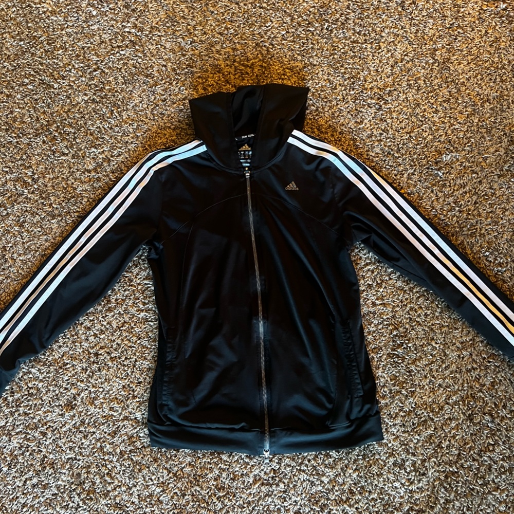 Adidas full zip jacket -  black
